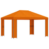 Gazebo 4 x 3 m Orange Polyester and Steel 190 gsm 900381