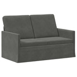 Sofa Set 2 pcs Dark Grey Corduroy Fabric 3433243