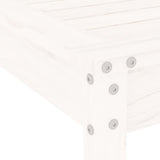 5 Piece Garden Dining Set White Solid Wood Pine 3157710