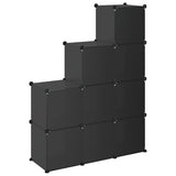 Storage Cube Organiser Black PP Plastic, Steel Medium Lightweight 340547