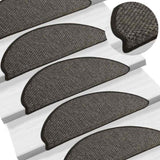 ZNTS Stair Mats Self-adhesive Sisal-Look 30 pcs 65x21x4 cm Anthracite 3365873