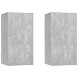 4 Piece TV Cabinet Set Concrete Grey Engineered Wood 3114313