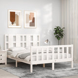 Bed Frame without Mattress White 120x200 cm Solid Wood Pine 3192227
