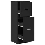Apothecary Cabinet Black 40x41x118 cm Engineered Wood 855197