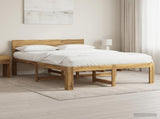 Double Bed Frame with Headboard ROSTOCK White 140 x 200 cm 903466