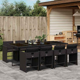 Garden Dining Set Black 3211099