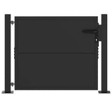 Garden Gate with Lock Black 110 x 105 cm Powder-Coated Steel 42015909