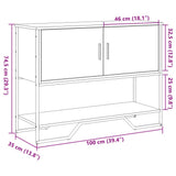 Console Table Smoked Oak 100x35x74.5 cm Engineered Wood 848536