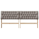 Upholstered Headboard Taupe 200 cm Solid Pine Wood 879322