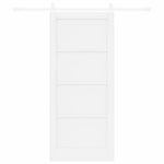 Sliding Door White 86 x 198.5 cm Solid pine wood and steel 3333707
