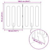 Folding Pet Fence 2 pcs White 100.5 x 38 x 70 cm 8005953