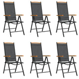 Garden Dining Set Black and brown 3200602