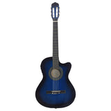 Western Classical Cutaway Guitar with Equalizer 6 Strings Blue 70140