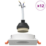 Spotlights with Spotlights 12 pcs White 9 x 9 x cm Aluminium 4108150