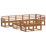 Outdoor Sofa Set 9 pcs Natural Solid Acacia Wood 3366602