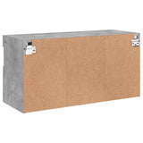 TV Wall Cabinet with LED Lights Concrete Grey 80x30x40 cm 837203