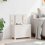 Storage Box White 60x32x45.5 cm Solid Wood Pine 823545