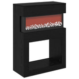 Electric Fireplace Black Oak 64 x 30 x 87 cm Engineered wood 8021104