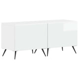 5 Piece LED TV Cabinet High Gloss White Engineered Wood 3416925