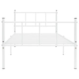 Bed Frame without Mattress White Metal 90x200 cm 284629