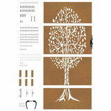Garden Gate 85x200 cm Corten Steel Tree Design 153213
