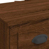 Dressing Table with LED Lights Brown Oak 90x42x132.5 cm 834977