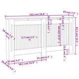 Radiator Covers 2 pcs White 152 cm Engineered Wood 276004