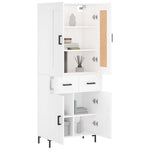Highboard White 69.5x34x180 cm Engineered Wood 3199873
