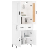 Highboard White 69.5x34x180 cm Engineered Wood 3199873