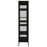 Display Cabinet Black 90x40x180 cm Steel and Tempered Glass 336079