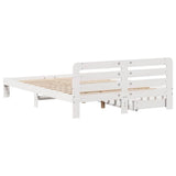 Bed Frame without Mattress White 160x200 cm Solid Wood Pine 3309852