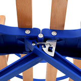 Folding Snow Sledge with Backrest Wood 119 cm 91458