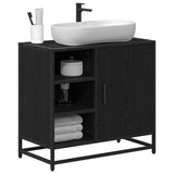 Bathroom Cabinet Black Oak 65 x 33 x 60 cm Engineered Wood 883636