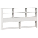Bookcase Bed without Mattress White 180x200 cm Super King Solid Wood Pine 3322478