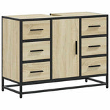 Bathroom Sink Cabinet Sonoma Oak 80x33x60 cm Engineered Wood 849280