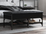 Shoe Bench Black 82x42x45 cm Engineered Wood 835192