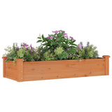 Garden Raised Bed with Liner Brown 120x45x25 cm Solid Wood Fir 364287