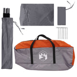 Car Tent Grey and Orange 350 x 250 cm Polyester and Steel 42028553