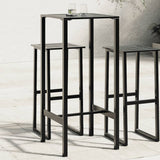 ZNTS Bar Table Black 50x50x110 cm Powder-coated Steel 4009267