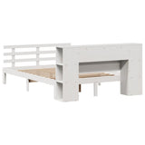 Bookcase Bed without Mattress White 120x200cm Solid Wood Pine 3322709