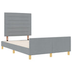 ZNTS Bed Frame Light Grey 120x200 cm Fabric 3344641