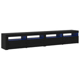 TV Cabinet Set 3 pcs Black oak 240 x 35 x 40 cm Engineered wood 3332522