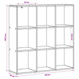 Book Cabinet 102 x 29 x 103.5 cm Engineered Wood Black Oak 8015688