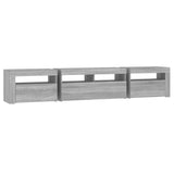 TV Cabinet with LED Lights Grey Sonoma 210x35x40 cm 3152736