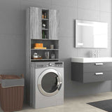 Washing Machine Cabinet Grey Sonoma 64x25.5x190 cm 815958