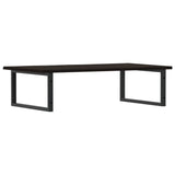 ZNTS Basin Shelf Wall Mounted Steel and Solid Wood Oak 3302661