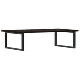 Basin Shelf Wall Mounted Steel and Solid Wood Oak 3302661