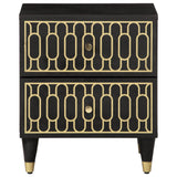 ZNTS Bedside Cabinet 40x33x46 cm Solid Wood Mango 358318
