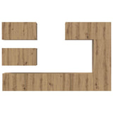 TV Cabinet Set Wall-mounted 6 pcs Artisan Oak Engineered Wood 3393266