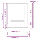 Dishwasher Panel Kalmar Black Oak 60 x 1.5 x 57 cm 8003792